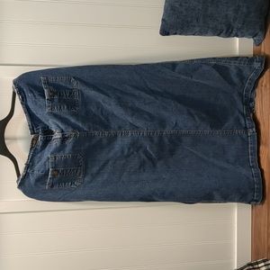Women long denim skirt size 12